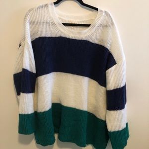 Block Print Knit Sweater